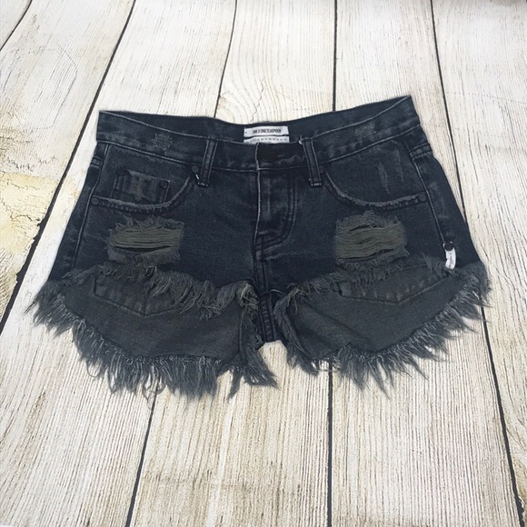 One Teaspoon Pants - One Teaspoon | Dark Rinse Bonitas Denim Shorts